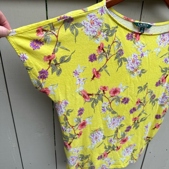 Floral Ralph Lauren Linen Tee Size XS - Picture 5 of 8